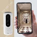 Miniatyrbillede 2 af 4: TD® Tuya trådløs video dørklokke 1080P WIFI smart intercom Tuya elektronisk øje uden hulboresning dør midt