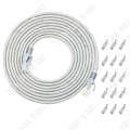 Pikkukuva 1 / 4: TD Cable ethernet cat6 verkkokaapeli 15 kpl ethernet-kaapeli klipsiä 30m harmaa hopea internetkaapeli RJ-45 liitin ethernet-kaapeli