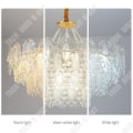 Miniatyrbillede 4 af 4: TD® Luksuriøs krystal lys fransk lys enkel soveværelseslampe moderne glas stue lampe 50cm