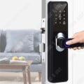 Miniatyrbild 4 av 4: TD® Sovrum sovrum trädörr fingeravtryck lås kontor hotell lägenhet smart lås elektroniskt dörrlås