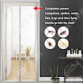 Miniatyrbillede 2 af 4: TD® Myggenet til magnetisk dør i polyester 80 x 100 cm hvid beskyttelse mod skadelige insekter