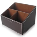Miniatyrbild 1 av 4: TD® förvaringsbox multifunktionsläder pennhållare multi-cell läder förvaringsbox med fjärrskrivbordssortiment