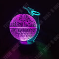 Miniatyrbillede 2 af 4: TD® 1 stk. 3D LED natlampe berøringsfølsom rumskib fra rummet 7 farve illusion atmosfære lampe til væglampe