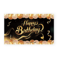 Miniatyrbild 1 av 4: Födelsedagsbanner - TD® - 180x110cm - 100D polyestertyg - slitstark - ljus färg Ljus färg