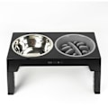 Miniatyrbillede 1 af 4: Dyrfoder - TD® - 44x27.9x29cm - Rustfrit stål - Justerbar - 1100ml Svart