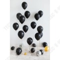 Miniatyrbillede 3 af 4: TD® Sort latex balloner 28 cm 100 stk i farverne sort, hvid - dekorative balloner til arrangementer, fødselsdage, fester, dimissioner..