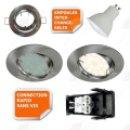 Miniatyrbillede 3 af 4: HTBE® Runde Loftlamper Rustfrit Stål Farvetemperatur 3000K 20 Justerbare Indbygningsspot Aluminium Børstet med Pære 50W Hvid C