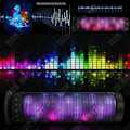 Miniatyrbild 4 av 4: TD® Högtalare hög effekt musik Bluetooth mobiltelefon dator led ljus transportabel färgglad högtalare enhet