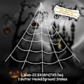 Pikkukuva 2 / 4: TD® Halloween-dekorointi kolmiomainen hämähäkinverkko supertuuli-asennus juhlavarusteet verkossa 7.*5.5m