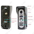 Miniatyrbild 2 av 4: TD® Praktisk visuell intercom dörrklocka 7-tums HD LCD metall extern maskin Night Vision vattentät dörrvakt