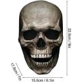 Miniatyrbild 2 av 4: Helskallehjälmmask med rörlig käke Skrämmande Halloween-masker Helskalle 3D-skelettmask Halloween[1776]
