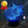 Pikkukuva 2 / 4: TD® Belle Cochon 7 Väri 3D Visual Led Led Yövalot Lapsille Kosketus USB Vauvansänky Nukkuminen Yövalo 3D Valo Lamppu