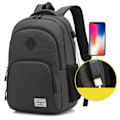 Miniatyrbillede 2 af 4: TD® Rygsæk til bærbar computer 17,3 tommer til mænd og kvinder med USB-opladningsport til universitet og erhvervsliv 35L (17,3 tommer, B6-Grå)
