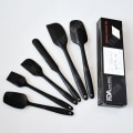 Miniatyrbild 4 av 4: TD® 6-delat set silikonspatel oljeborste köksredskapsverktygssats svart non-stick matlagningssked