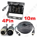 Pikkukuva 2 / 4: TD® 4x auton taustakamera 4 nappia + 7 tuuman LCD 4CH erillinen näyttö 12V - 24V pakettiauto busi traktori 10m 20m kaapeli