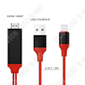 Miniatyrbillede 4 af 4: HDMI-kabel - TD® - iPhone til HDMI - 2 meter - Glat transmission - Flere kompatibiliteter