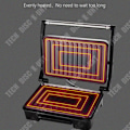 Miniatyrbillede 4 af 4: TD® Gaufrier Steak Maker Sandwich Maker Elektrisk toaster opvarmer Toast-tænderen Non-stick BPA-fri Nem at rengøre