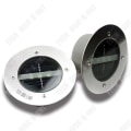 Miniatyrbillede 1 af 4: TD® Solaire 3LED i støbt aluminium nedgravet sollys positiv hvid udendørs vandtæt havebelysning