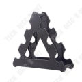 Miniatyrbillede 4 af 5: Stativ til vægte 3 niveauer - Tech Discount - Støtte 13 kg - Modstandsdygtigt materiale - Sort