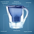 Miniatyrbild 3 av 4: TD® Limestone brita filter karaff hydrofilter vattenfilter dricka dryck kaffe praktisk ergonomisk öppning