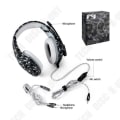 Miniatyrbillede 4 af 4: Gaming headset til PS4 Xbox One S camouflage med støjreducerende mikrofon stereo volumenkontrol justerbar mikrofon