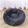 Pikkukuva 2 / 4: TD® Pehmeä pyöreä sänky kissoille ja koirille, Extra large, konepestävä deluxe-patjalla, lemmikkieläinvaunu - 100x100cm - harmaa