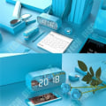 Miniatyrbild 4 av 4: TD® Bluetooth-högtalare acve LED Digital klocka Väckarklocka Spegel Trådlös Bluetooth-högtalare Support TF USB Musikspelare Blå