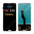 Miniatyrbillede 4 af 4: Telefon skærm - TD® - P20 Pro - LCD - Berøringsfølsom - Sort Svart