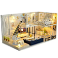 Miniatyrbillede 1 af 4: Dukkebolig - HTBE - Miniature LED - Træ plexiglas - At samle selv - 3 år og op.