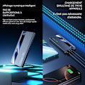 Pikkukuva 4 / 4: TD® Ulkoisen Akkupankki Lataaja 20000 mAh - Kaksois USB-portti 2.1 A 1.0 A - LCD-näyttö Salamavalo - älypuhelimien latur.