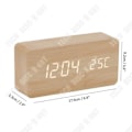 Miniatyrbild 2 av 4: Digital väckarklocka med LED-trädesign och termometerfunktioner, dubbel strömkälla, batteri eller direkt ström, multifunktionell.
