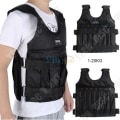 Miniatyrbillede 2 af 4: TD® Vest til Vægttræning Max 20 kg/ Træningsvest/ Justerbar sort vest Sandt Tøj