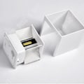 Miniatyrbillede 4 af 4: TD® LED udendørs belysning, IP65 justerbar vandtæt LED væglampe, høj og lav LED havevægplade sort bl - Hvid
