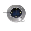 Miniatyrbillede 2 af 4: 1 stk - 4 LED solcelle indbygget til afmærkning - Gul