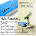 Miniatyrbild 2 av 4: TD® Vattentät Bluetooth-högtalare Bärbar Trådlös Bil Vattentät Högtalare Minimikrofon MP3-spelare Svart Vit Kraftfull