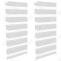 Miniatyrbillede 1 af 4: Stribede gardiner - TD® - Sæt af 2 - 45x170 cm - Polyester - Mørklægningsgardiner - Hvid Vit