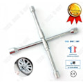Miniatyrbillede 1 af 4: TD® universal reinforced cross key for car foldable emergency tools tire wheel repair auto tightening silver solid nut