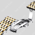 Miniatyrbild 4 av 4: TD® Herrklocka Vattentät lysande kalender Koreansk kvartsklocka Mineralförstärkt spegel Butterfly Spänne Watch
