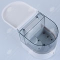 Miniatyrbillede 4 af 4: HTBE® Infrarød sensor sæbedispenser til hjemmet badeværelse vægmonteret plast desinfektionsmiddelflaske