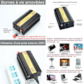 Miniatyrbild 3 av 4: Konverter transformator spanning INN® 12v 220V/110 Tändare strömförsörjning elektrisk universaluttag batteriladdare