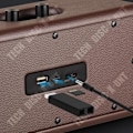 Miniatyrbillede 2 af 4: Bluetooth højtaler - TD - Retro - Træ og læder - 16W - Batterilevetid 8 timer Brun