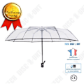Miniatyrbillede 1 af 4: TD® Transparent treklapper paraply, sammenfoldelig par til studerende, automatisk åbning paraply.