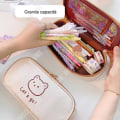 Miniatyrbillede 4 af 4: TD® Stor kapacitet pencil case til studerende, simpelt pencil case, inderside ventilationsdesign, hjerteformet, kontorartikler, enkelt design boks