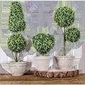 Miniatyrbillede 4 af 4: TD® Nordic falske grønne planter runde potteplanter til hjemmet indendørs stue dekoration stor simulering af jord potteplante pla