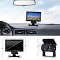 Miniatyrbild 3 av 4: TD® Podofo 7" LCD dubbel backkamera Bilmonitorsats för lastbilsbuss RV 18 IR LED Night Vision Backup-kamera