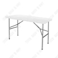 Miniatyrbillede 1 af 6: Foldable reception table 122 CM for 4 people Steel reception table Polyethylene top White reception table