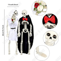 Miniatyrbillede 3 af 4: TD® Halloween dekoration halloween Skelet Skelet 40cm Simulation Menneske Skelet i Plast Scene Arrangement Rekvisitter