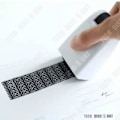 Miniatyrbillede 4 af 4: TD® tampon rulle camouflér blæk dateringsrulle sikkerheds-ID beskyttelse mod identitetstyveri privatliv fortrolighed papir