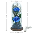 Miniatyrbillede 2 af 4: Evighedsblomst - TD® - Rose - Glas - Træ - Lysdekoration