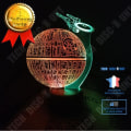 Miniatyrbillede 1 af 4: TD® 1 stk. 3D LED natlampe berøringsfølsom rumskib fra rummet 7 farve illusion atmosfære lampe til væglampe